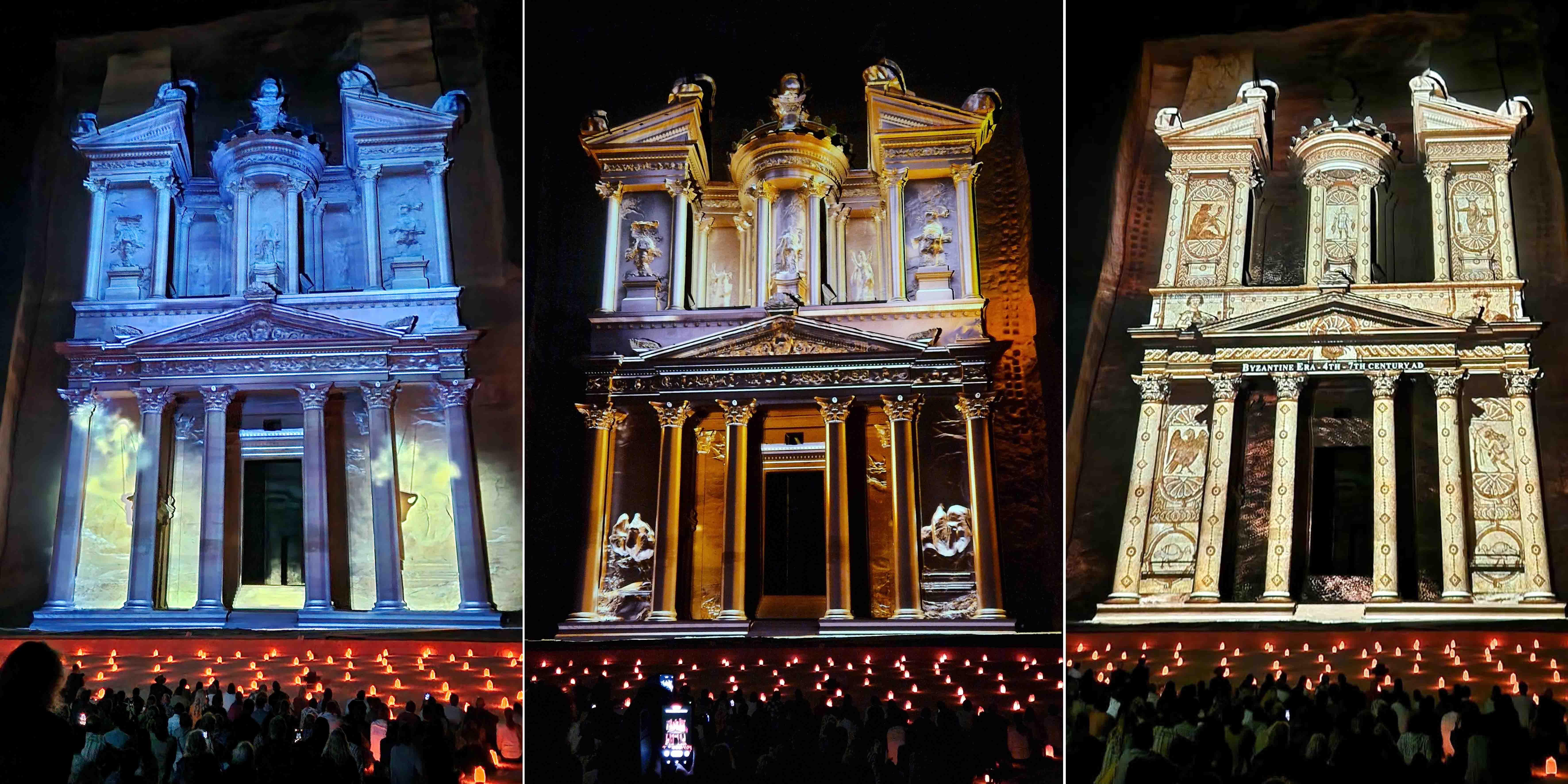 Petra, Riznica, noću, spektakl, video šou, Petra by night